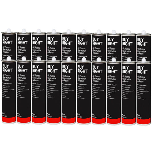 20x Glue Construction Adhesive BuyRight 300g Cartridge Liquid No Nails 20pc