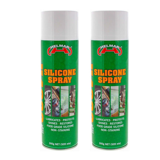 2x Silicone Spray Helmar 300 Lubricant Treadmill Marine Anti Squeak Friction Oil