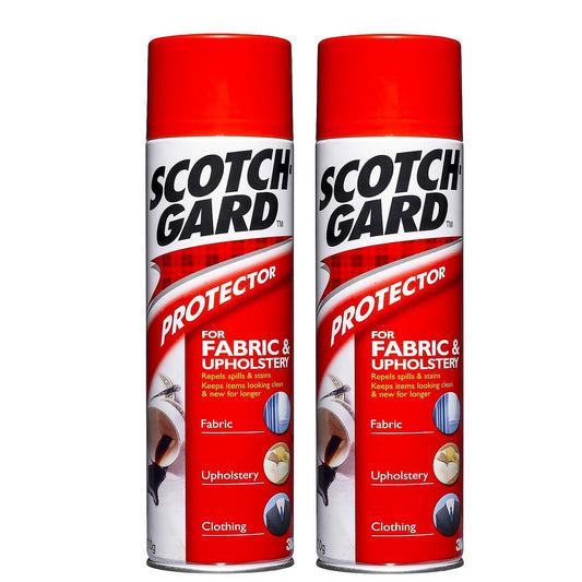 2x 3M Scotchgard Fabric Upholstery Protector Spray 350G Can Scotch Guard Repel