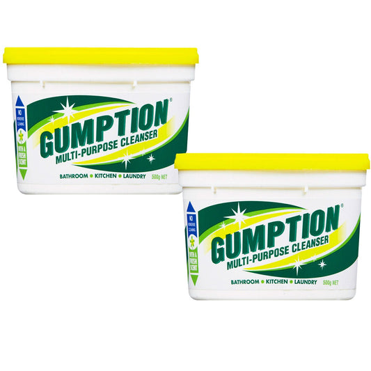 2x Gumption Paste Multipurpose Cleaner AUST MADE 500g Tub Kitchen Bathroom Tiles