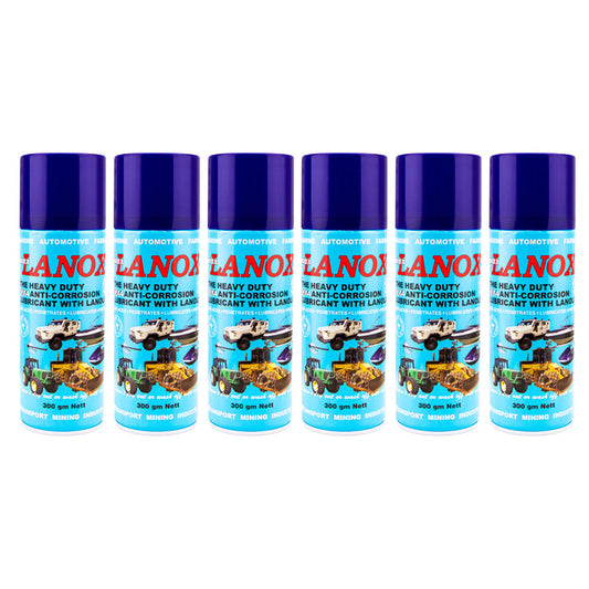 Inox Spray Genuine Lanox® MX4 6x 300gm Anti corrosion lanolin lubricant Marine