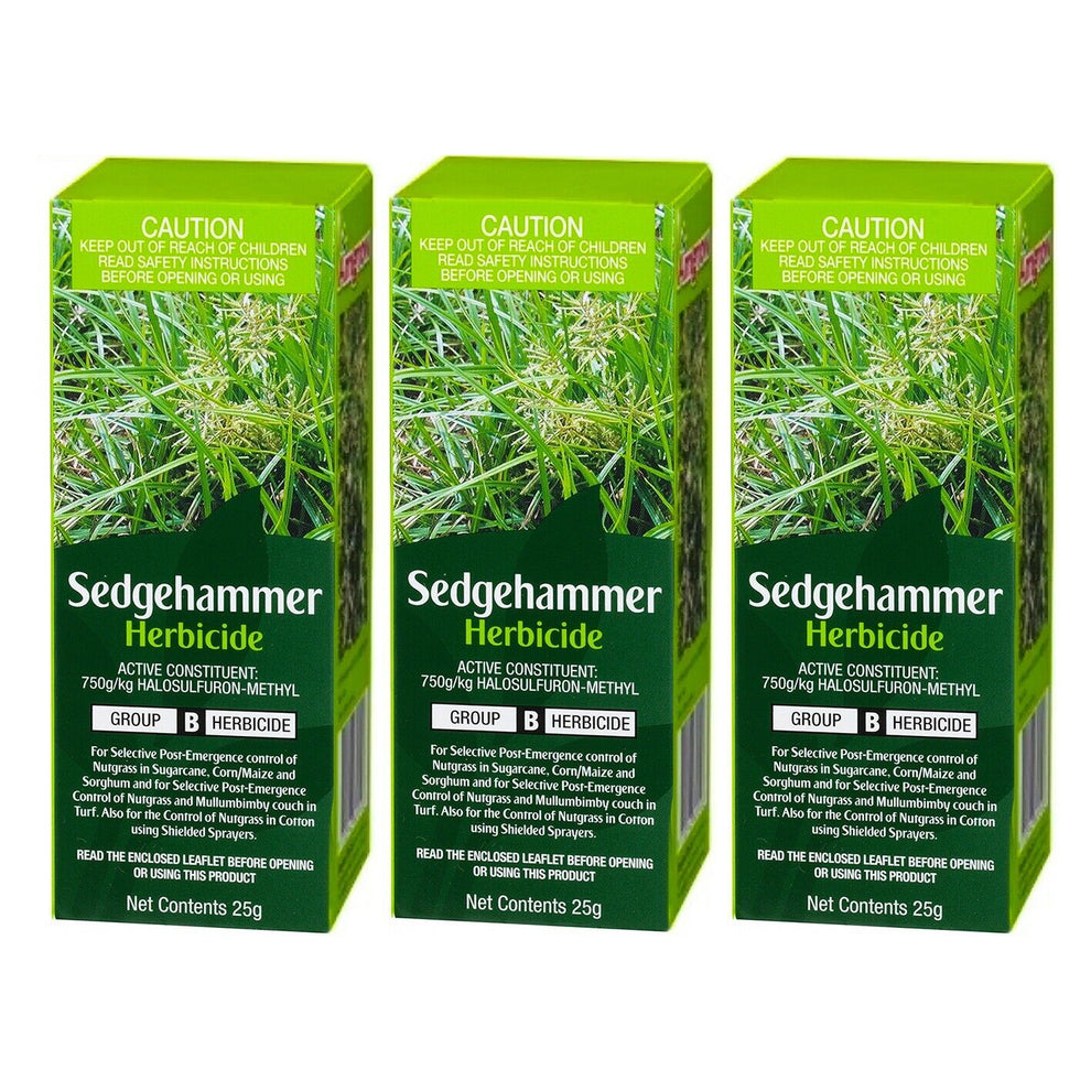 Weed Killer Sedgehammer Herbicide 3x 25g Kills Nutgrass Mullumbimby Co