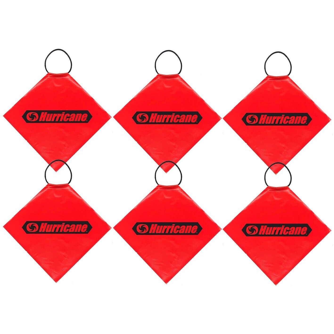 6x Safety Flag Trailer Load Propellor Signal Flag Bulk Orange Hi-Vis Truck Car