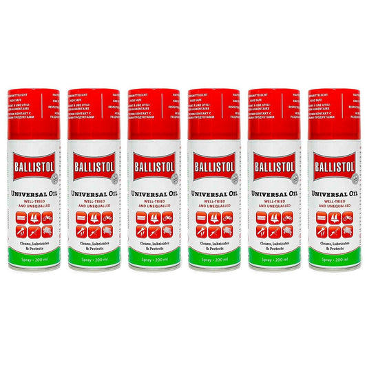 6x Ballistol Lubricant 200ml 155g Cleaning Oil Aerosol Gun Firearm Spray Protect