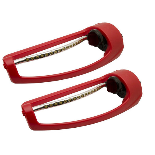 2x Lawn Sprinkler Oscillating Adjustable Pattern 17 Jet Spray Grass Garden