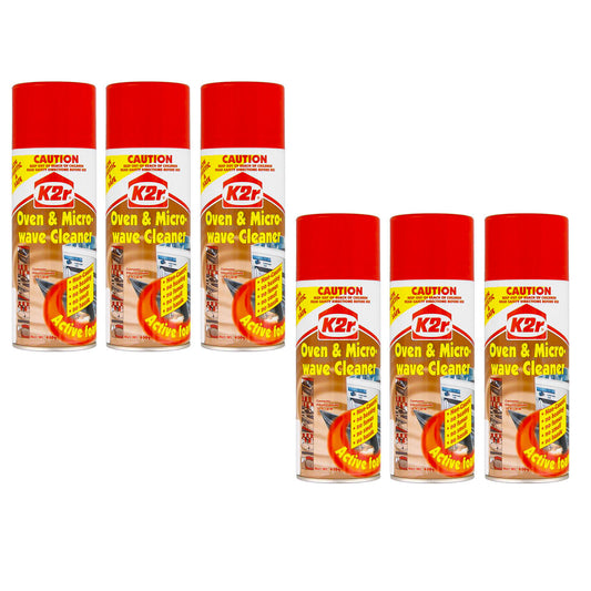 6X K2R Oven & Microwave Cleaner Non Caustic No Fumes No Smell No Heating