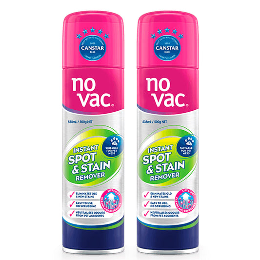 2x No Vac Carpet Spot Stain Spray Remover 500g Rug Mat Cleaner Pro Upholstery
