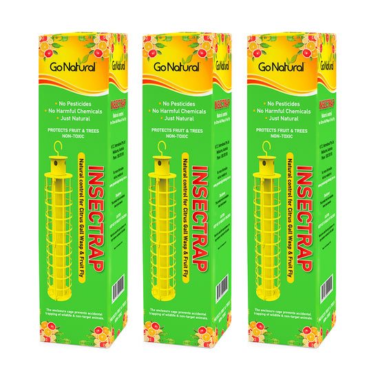3x Fruit Fly Wasp Aphid Insect Traps Go Natural Catcher Killer Bait Trees Citrus