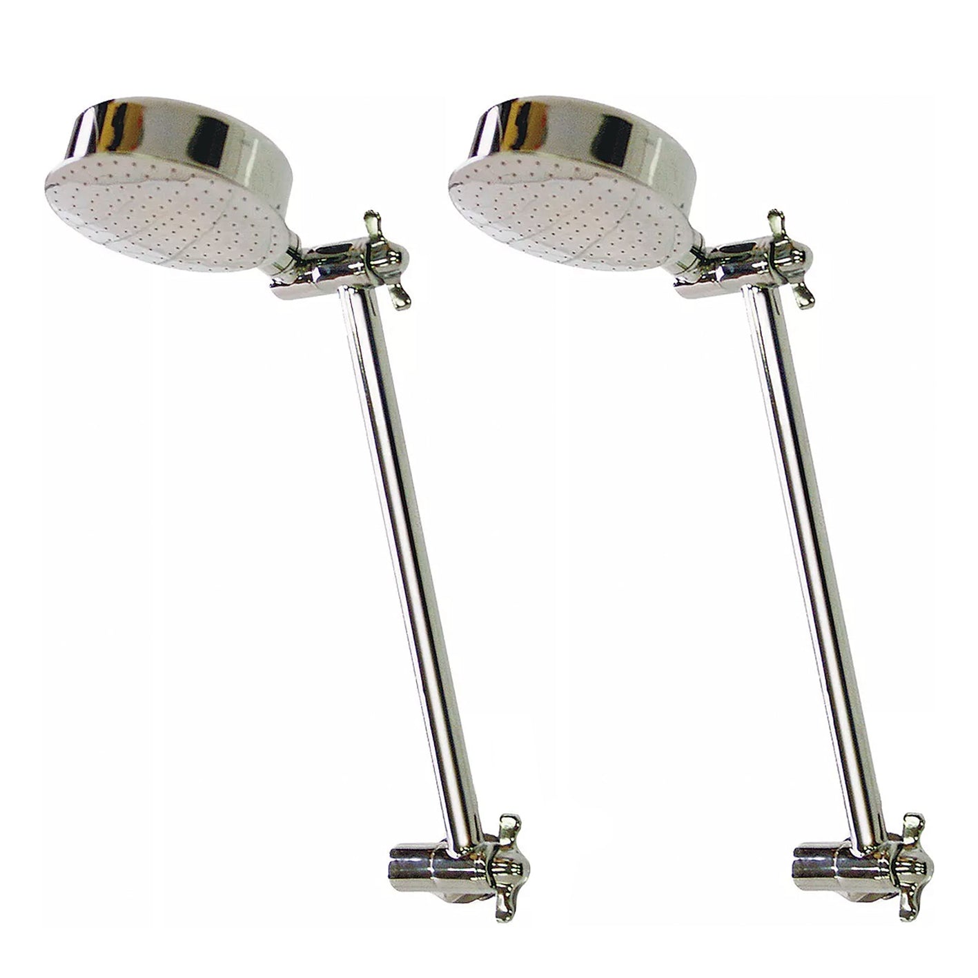 2x Shower Head & Arm All Directional Genuine Buyright® PRO Hi-Low Chrome WELS