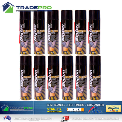 12x Silicone Spray Boston 350g Lubricant Treadmill Marine Anti Squeak Friction