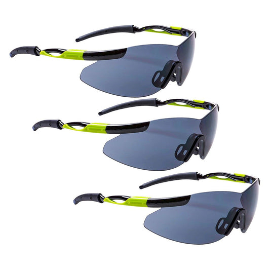 3x Work Safety Glasses PRO Specs PortWest AS1337.1 Eye Protection Sun UV Grey