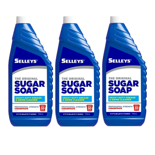 3x Sugar Soap Selleys 750ml PRO strength Concentrate Paint Grime Prep Cleaner