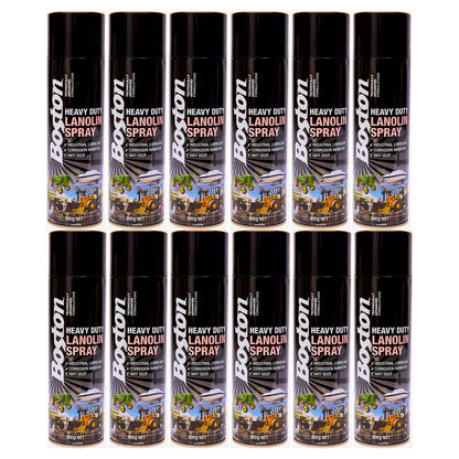 12x Lanolin Spray 400gm Boston Anti corrosion Lanox lubricant Marine Auto Inox