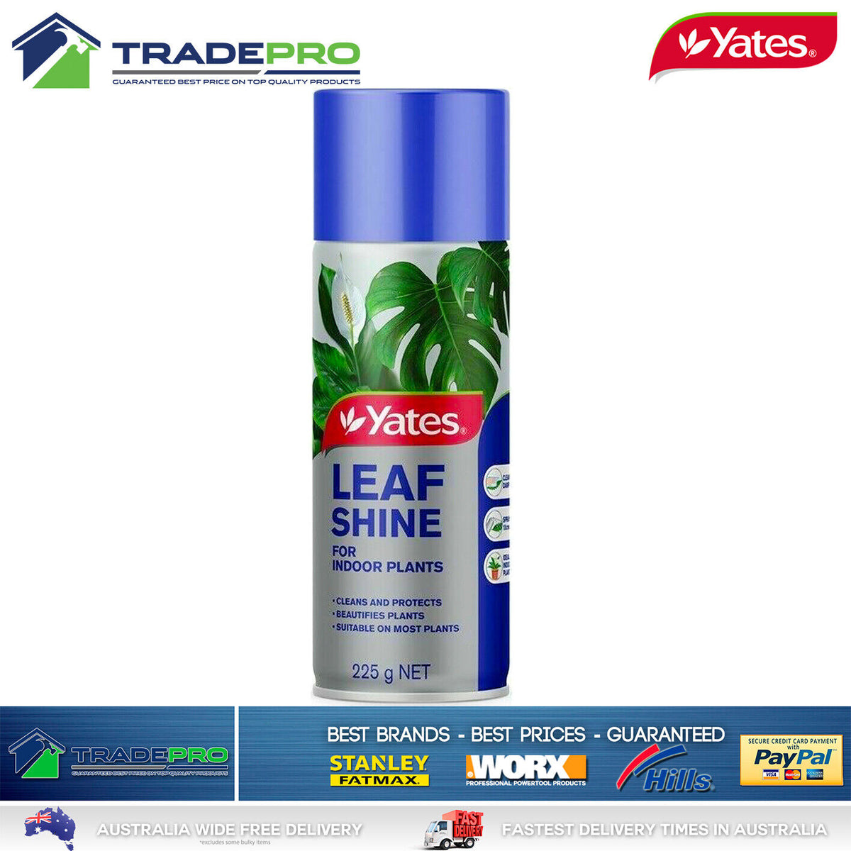 Yates Insect Spray Yates Leaf Shine Aerosol Insecticide Spray Indoor Plants 225g Garden T ...