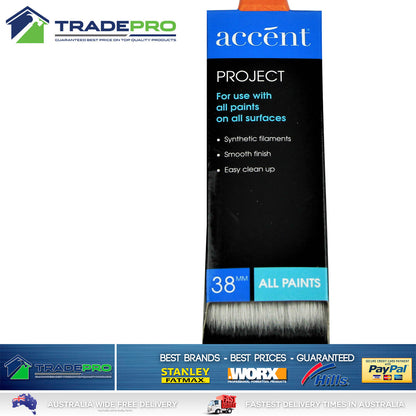 Brush Accent 38mm Quality PRO Paint Brush with Wood Handle Purdy Swan Style