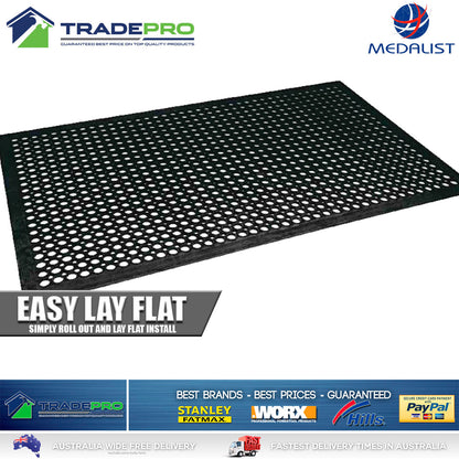 Industrial Rubber Non Slip Mat 1524mm x 914mm 12mm Thick PRO Cargo Quality Ute