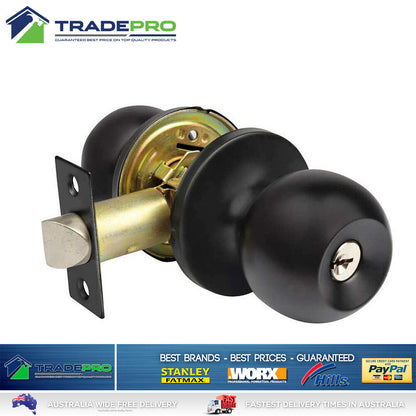 Door Lock Entrance Set Combo & Dead Bolt Kit in Black BuyRight® Knob Style