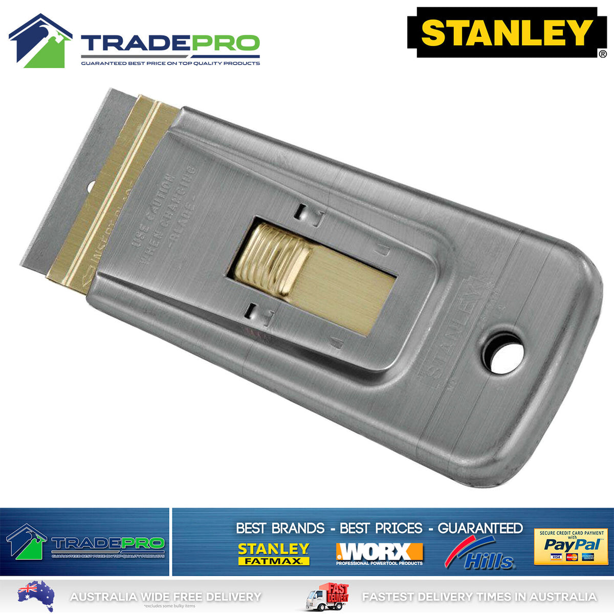Stanley Tools Razorblade Stanley Razor Blade Scraper 5pc Blade Kit USA Paint Glue Adhesive Putt ...