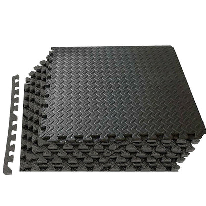 6PC Floor Mat Tiles EVA H/Duty Rubber Foam Interlocking Fatigue Shock Absorb Gym