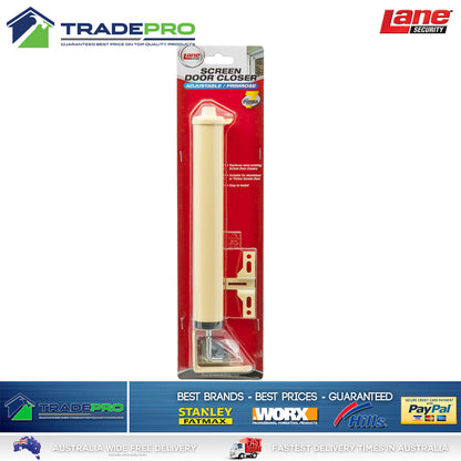 Door Closer Lane Pneumatic Adjustable Universal Fit Security Screen Cream6253728