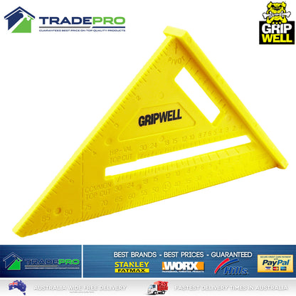 Quick Square Combination PRO 180mm 7" Triangle Right Angle Protractor Saw Guide