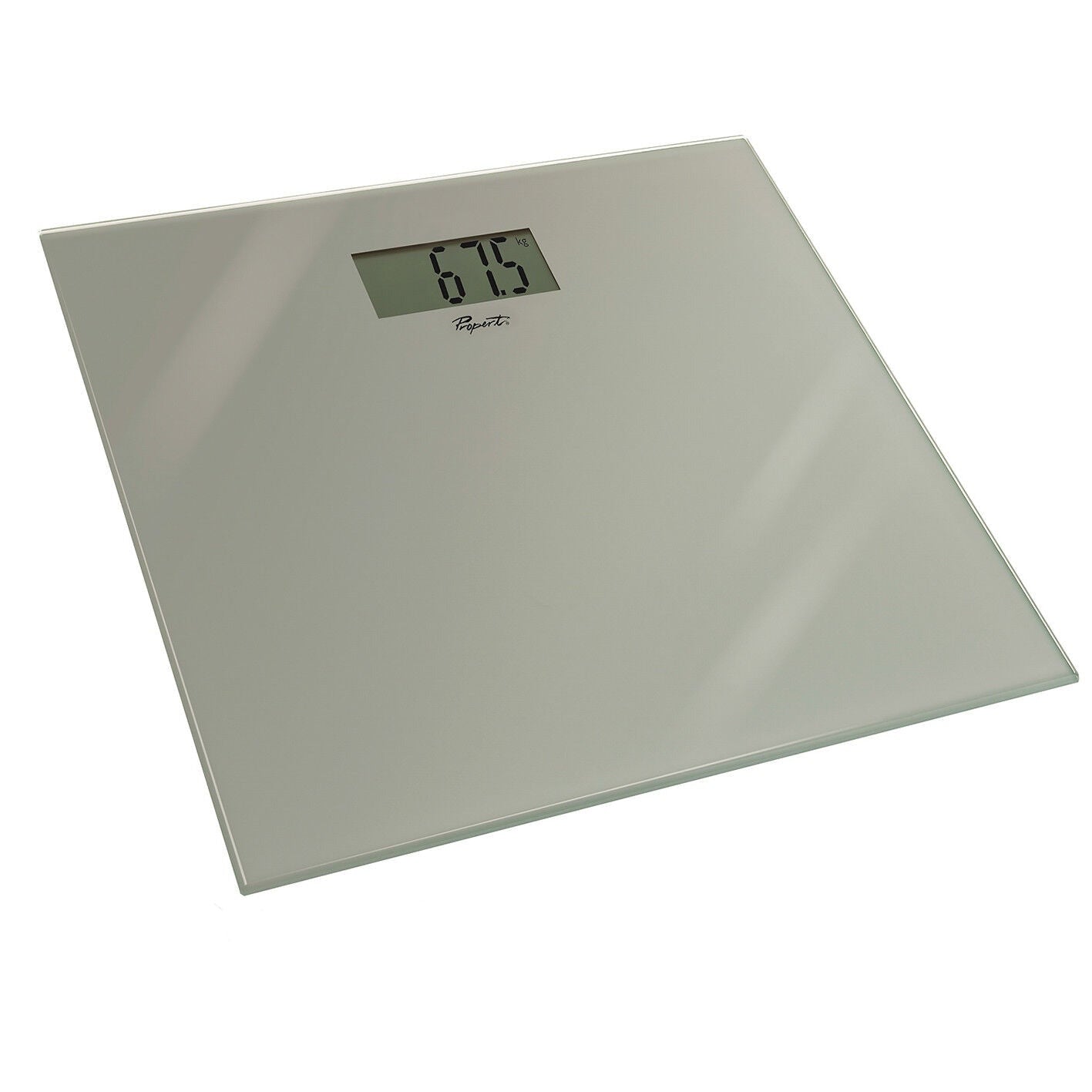 Bathroom Scale Digital Glass PRO Quality Propert® Electronic Scales LCD Silver
