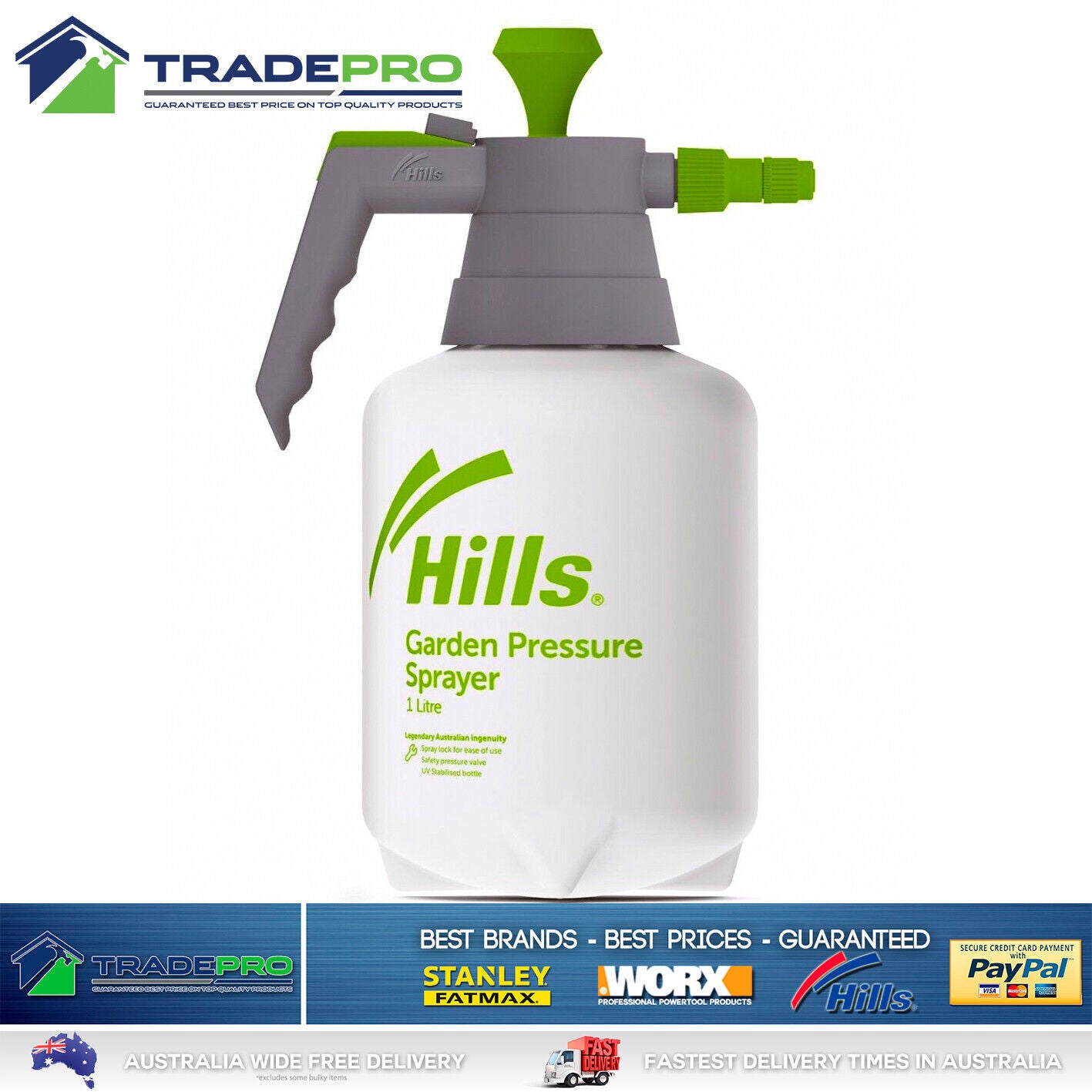 hills garden sprayer Hills® Genuine Garden Pressure Sprayer 1 Litre Pump Bottle Refillable – TradePro Hardware
