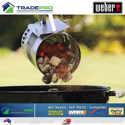 Weber  BBQ Charcoal Starter New PRO Rapidfire Chimney Quick Lighter Easy Heat