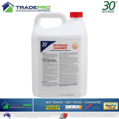 Outdoor Cleaner 30 Seconds 5Ltr NEW FORMULA PRO Concentrate Moss Mould Algae 5L