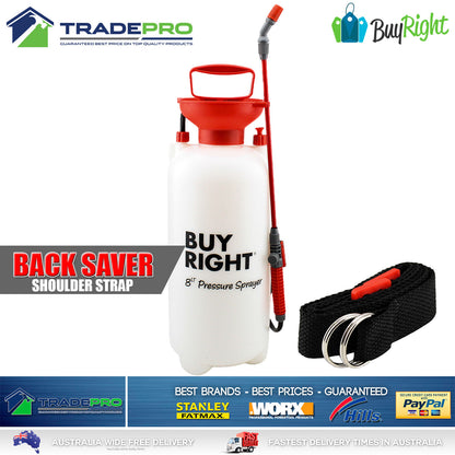 Chemical Garden Sprayer 8Ltr PRO W/Lance Adjustable Nozzle 8L Herbicide Pest
