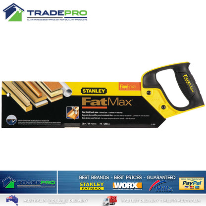 Stanley BackSaw PRO 355mm 14" Handsaw 11TPI Wood Timber SuperCut Fine Finish PRO