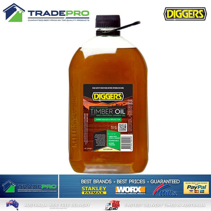 Linseed Oil 4L Raw Natural Timber Sealer 4LTR Wood Bat Furniture Protector PRO