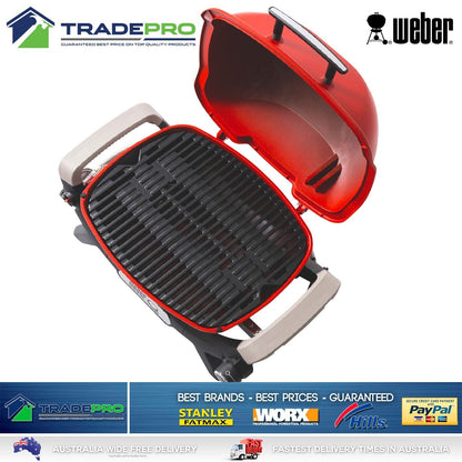 BBQ Weber Q1000 Portable Gas Barbecue Grill Stainless Steel Burner & Hose Baby Q