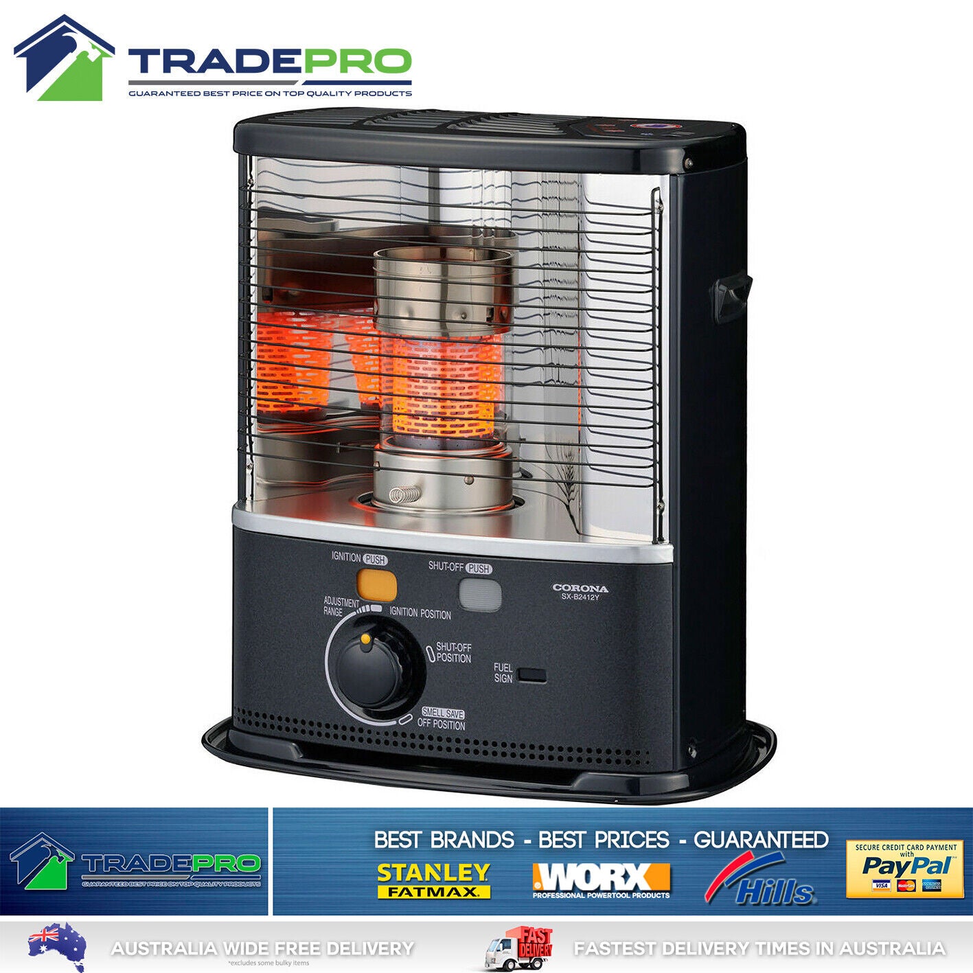 Kerosene Heater Kero PRO Auto Ignition Efficient Portable Large Room Japan Made