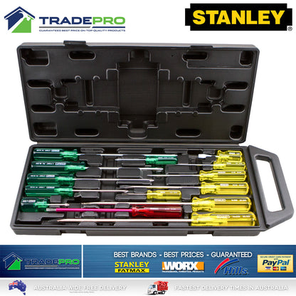Stanley 14pce Screwdriver Set in Carry Case PRO 14pc Screw Driver Kit 1222520