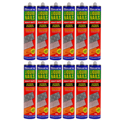 12x Selleys® Liquid Nails HEAVY DUTY Adhesive Glue 350g High Strength Wood Seal