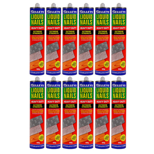 12x Selleys® Liquid Nails HEAVY DUTY Adhesive Glue 350g High Strength Wood Seal