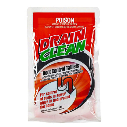 Root Control 4x Tablets 114g Sewer Pipe Toilet Copper Tree Rootox Drain Cleaner