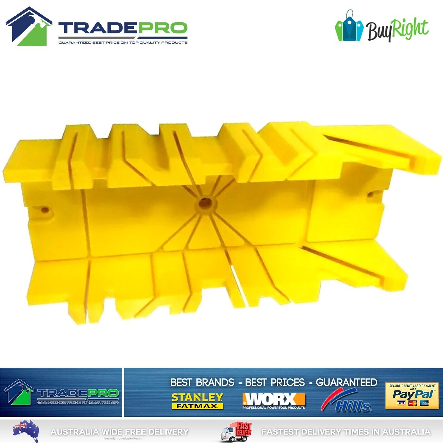 Plastic Cornice Mitre Saw Box 300mm PRO Square Angle 90/45 Degree Guide Wood Cut