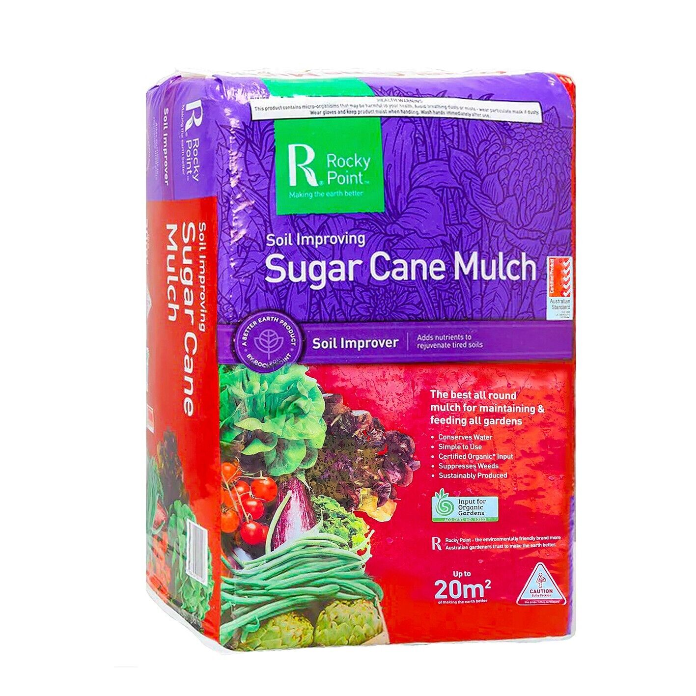 Sugar Cane Mulch Organic Quality Large 20m2 Bale Garden Soil Improver ...