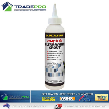 Tile Grout 800g Coloured White Premix Dunlop Wall Floor In Outdoor Ready Powder