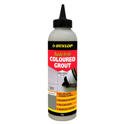 Tile Grout 800g Coloured Grey Premix Dunlop Wall Floor In & Outdoor Ready Powder