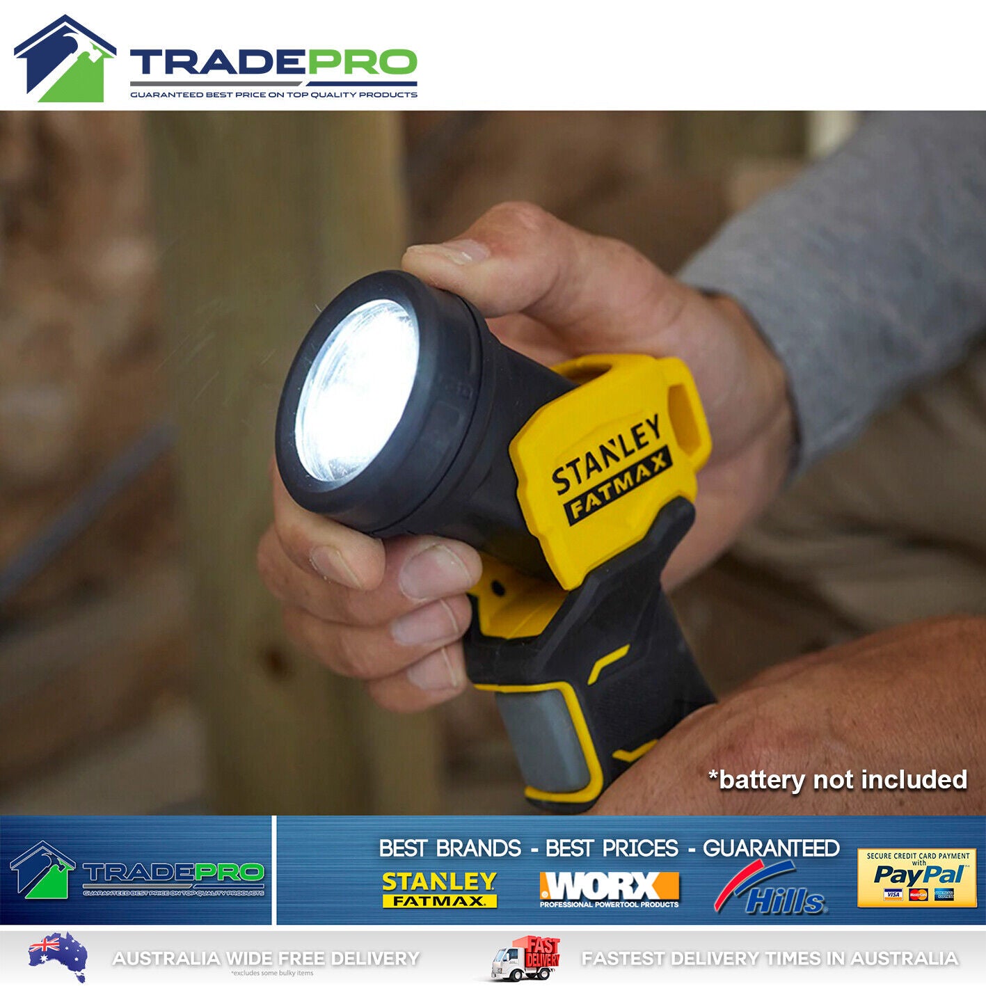 Stanley® Fatmax 18V V20 PRO Cordless LED Torch Flash Work Spot Light tool only