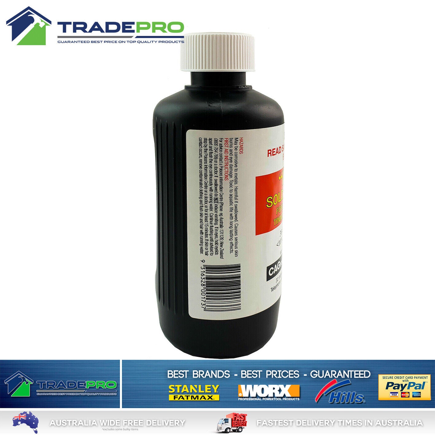 Bakers Soldering Fluid 250ml General Purpose Flux Welding Brazing Solder Tinning