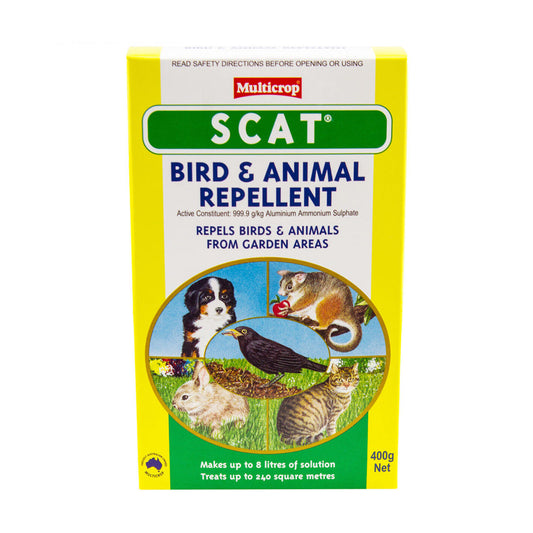 Scat Bird And Animal Repellent 400g Concentrate Dog  Cat Possum Vermin Deterrent