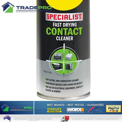 3x WD40 Fast Drying Contact Cleaner 290g Electrical Plastic Rubber Aero WD-40