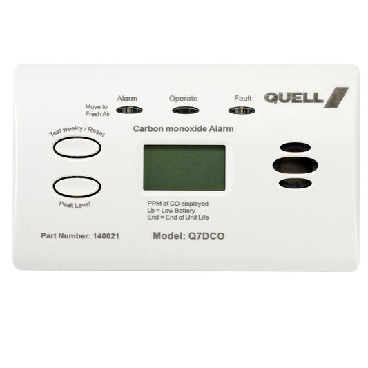 Smoke Alarm Quell PRO Carbon Monoxide Digital Long Life Detector with Batteries