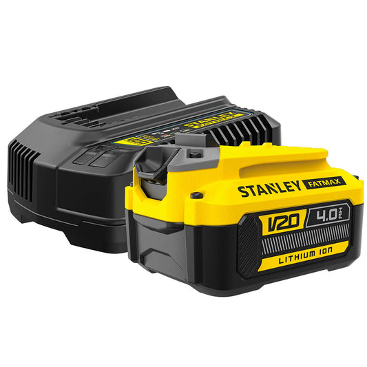 Stanley® Fatmax Genuine 18V V20 4.0Ah Li-Ion Battery & Charger Kit Rechargeable