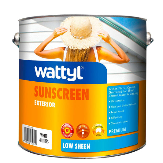 Paint White 4L Wattyl Premium EXT & INT Low Sheen FREE TINTING Solar W Solagard