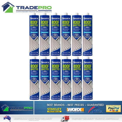 12x Selleys® Roof & Gutter 310g Seal Silicone Transparent Clear Sealant Sealer